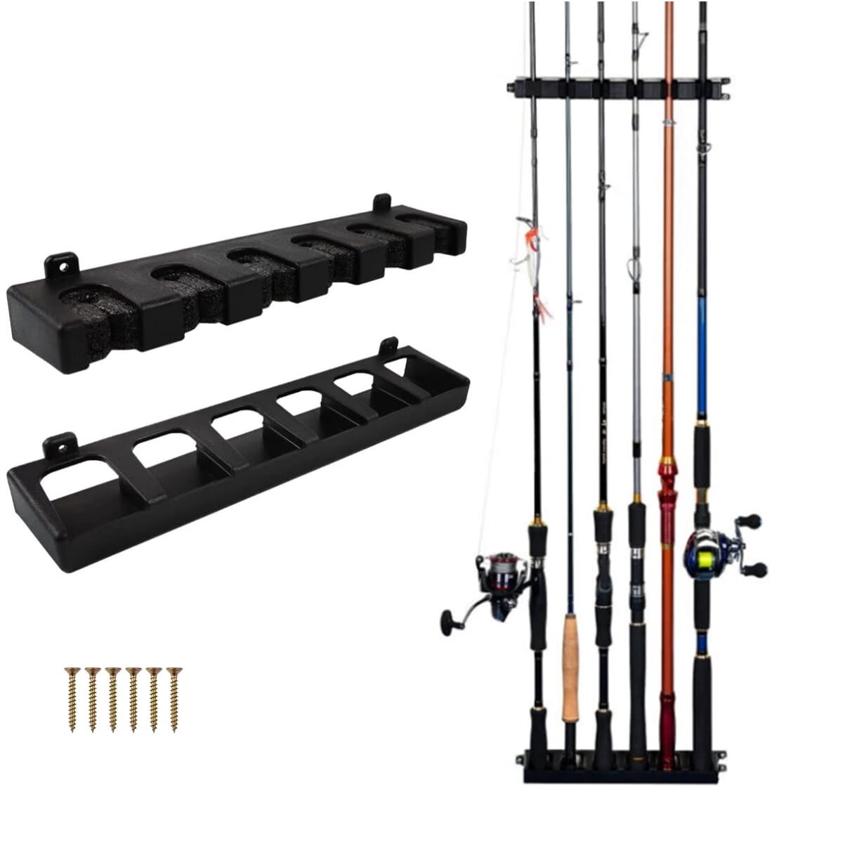 Favorite Rods Rod Rack Fishing Pole Holders,Fishing Rod Rack,Wall Mounted Fishing Rod Storage ...