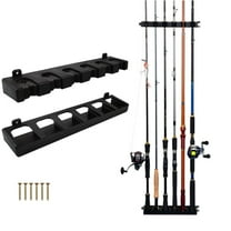 Fishing Pole Holders,Fishing Rod Rack,Wall Mounted Fishing Rod Storage Rack,Holds 6 Rods Fishing Rod Racks Storage Organizer Fishing Gear Accessories Rack (vertical type)