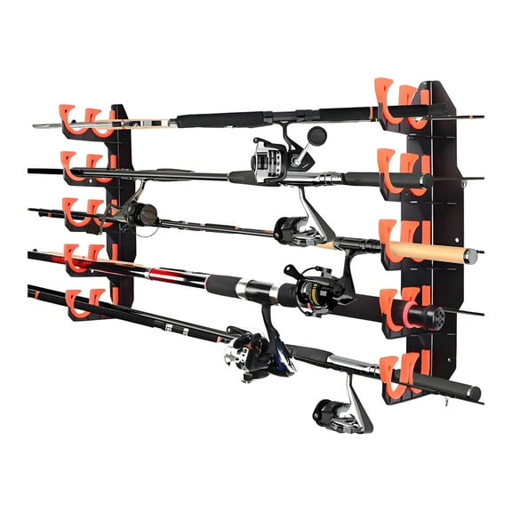 Fishing Pole Holders for Garage Wall Fishing Pole Rack Quick-Release Stick Organizer Horizontal Space-Saving for Kayak Paddle Offshore Professionals