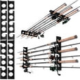 thumbnail image 1 of Fishing Pole Rod Racks Wall or Ceiling Mounted Fishing Pole Rod Holders for Garage Storage Organizer Fishing Gear Equipment for Men Women, 1 of 12