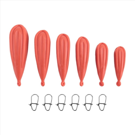 Fishing Practice Plug Casting Baitcasting Rubber Suitable for Improving Skill,6Pcs