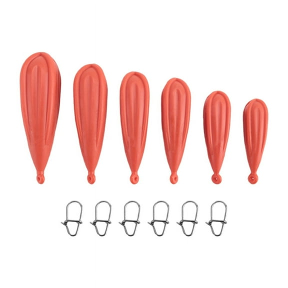Fishing Practice Plug Casting Baitcasting Rubber Suitable for Improving Skill,6Pcs
