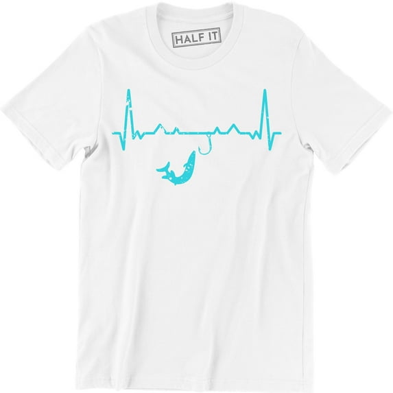 Fishing Pulse Heartbeat Fish Gear Accessories Funny Gift Birthday Hobby T-Shirt