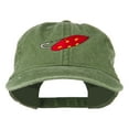 thumbnail image 1 of Fishing Red Walleye Lure Embroidered Washed Cap - Olive Green OSFM, 1 of 5