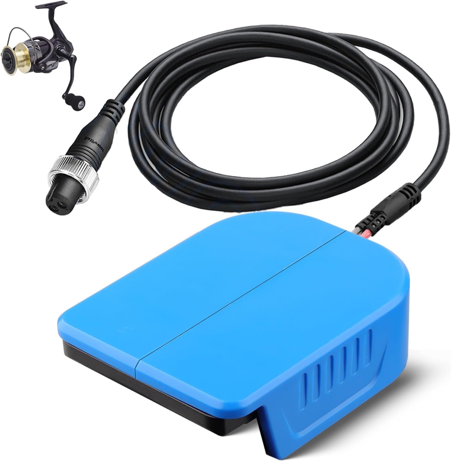 Fishing Reel Battery Adapter Power Cord Cable for Craftsman 20V V20 Dewalt makita Milwaukee M18 18V Battery Compatible with Daiwa 14.4V SEABORG 800MJ,SABORG 1200MJ 1200 800 Electric Fishing