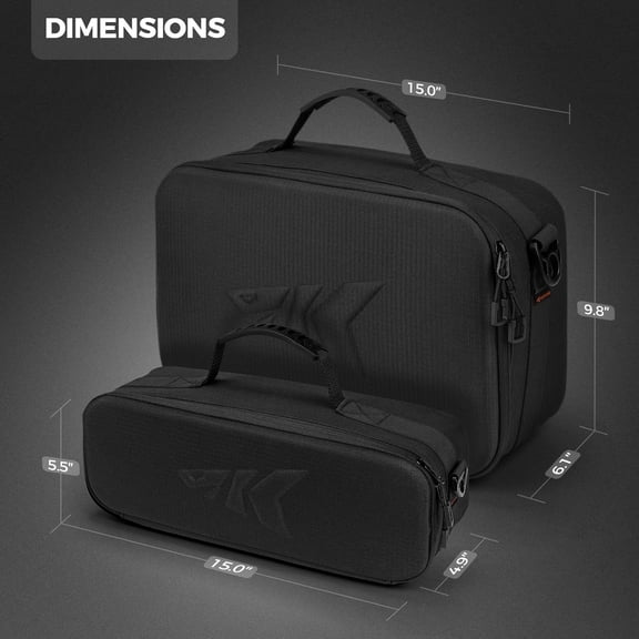 Fishing Reel Case - Medium & Large, Customizable Storage, Shockproof Internal Dividers, Rigid Structural Loadmaster System, Tough and Water-resistant, Keep Reels Protective, Two Size Options