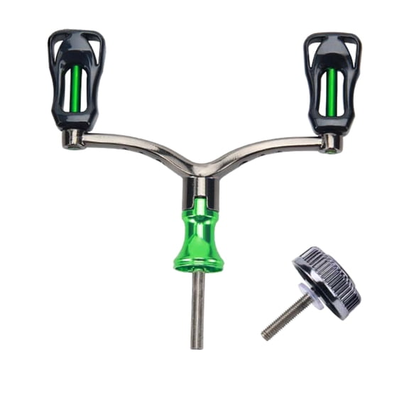 Fishing Reel Double Rocker Arm Handle Grip Aluminum Alloy Rocker Arm Double-end Handle Grip for 1000-4000 Model