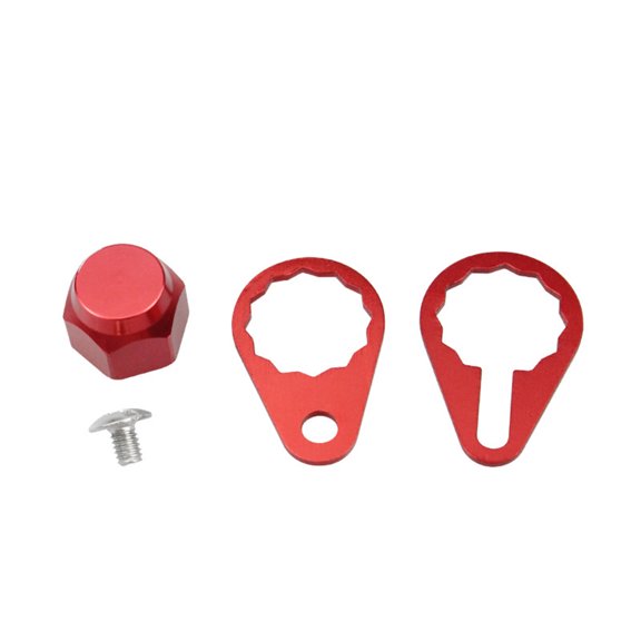 Fishing Reel Handle M8 Screw Nut Caps Aluminum Alloy Locking Plate Bearing Cover Kit for Left and Right Hand Plate DIY Fishing Accessory
