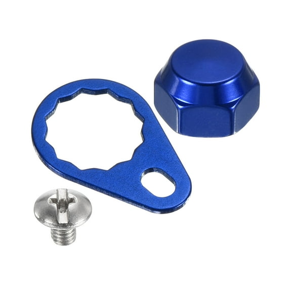 Fishing Reel Right Handle Screw M7 Nut Cap Locking Plate DIY Accessories, Blue