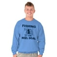 thumbnail image 1 of Fishing Reels Funny Fisher Pun Joke Men's Crewneck Sweatshirt Brisco Brands L, 1 of 6