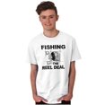 thumbnail image 1 of Fishing Reels Funny Fisher Pun Joke Men's Graphic T Shirt Tees Brisco Brands L, 1 of 5