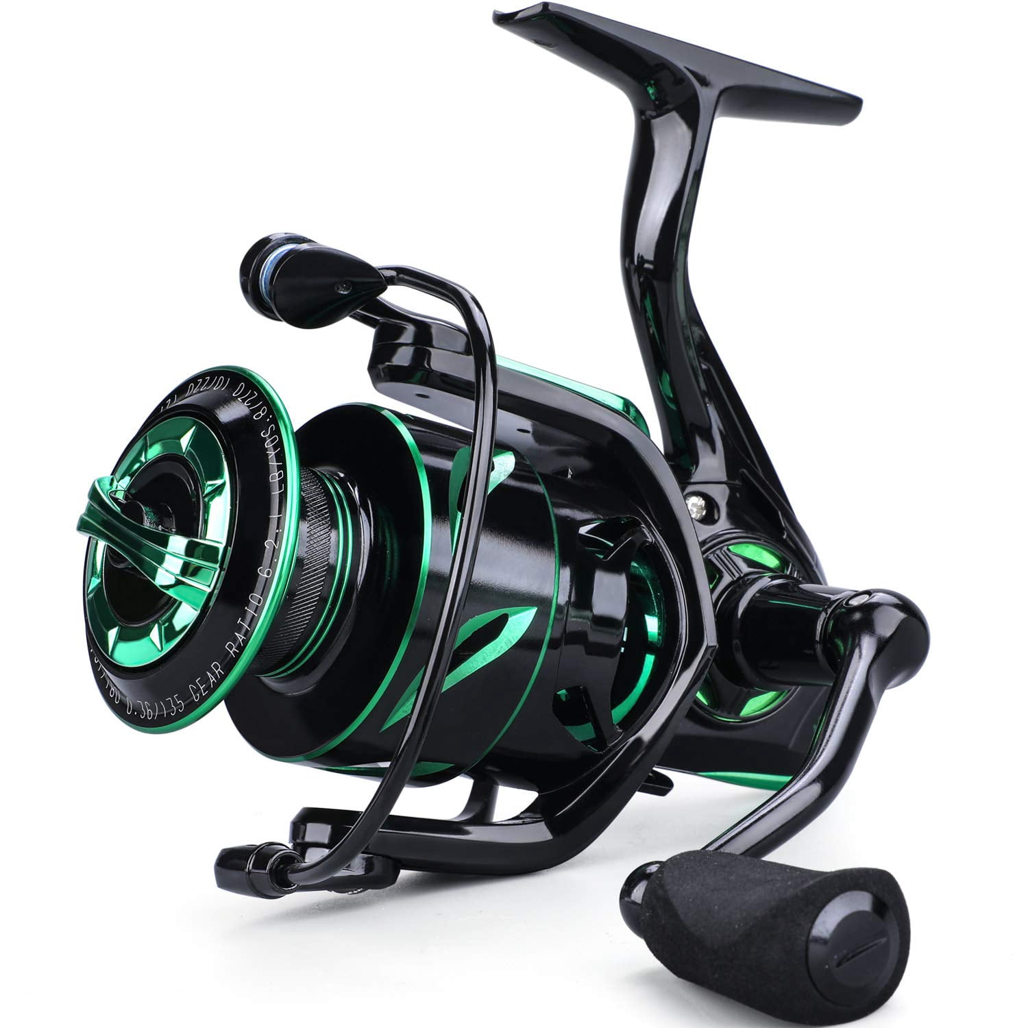 Fishing Reels Light Weight Saltwater Spinning Reel - 39.5 Lb Carbon Fiber Drag 12+1 Bb Ultra Smooth All Aluminum Inshore