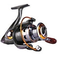 thumbnail image 1 of Fishing Reels Spinning with Left/Right Interchangeable Collapsible Wood Handle Powerful Metal Body 5.2:1/5.1:1 Gear Ratio Smooth 11BB for Inshore Boat Rock Freshwater Saltwater Fishing, 1 of 7