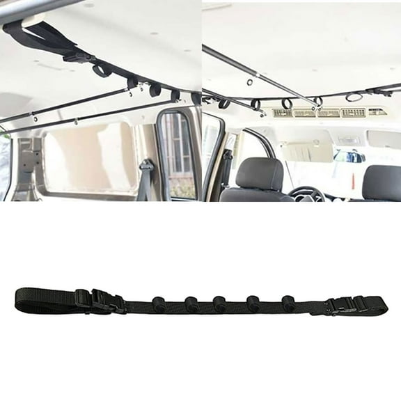 Fishing Rod Car Holder Strap - Hatchback Car Vehicle Fishing Rod Pole Holder Magic Tape Strap Belt Storage Rack
