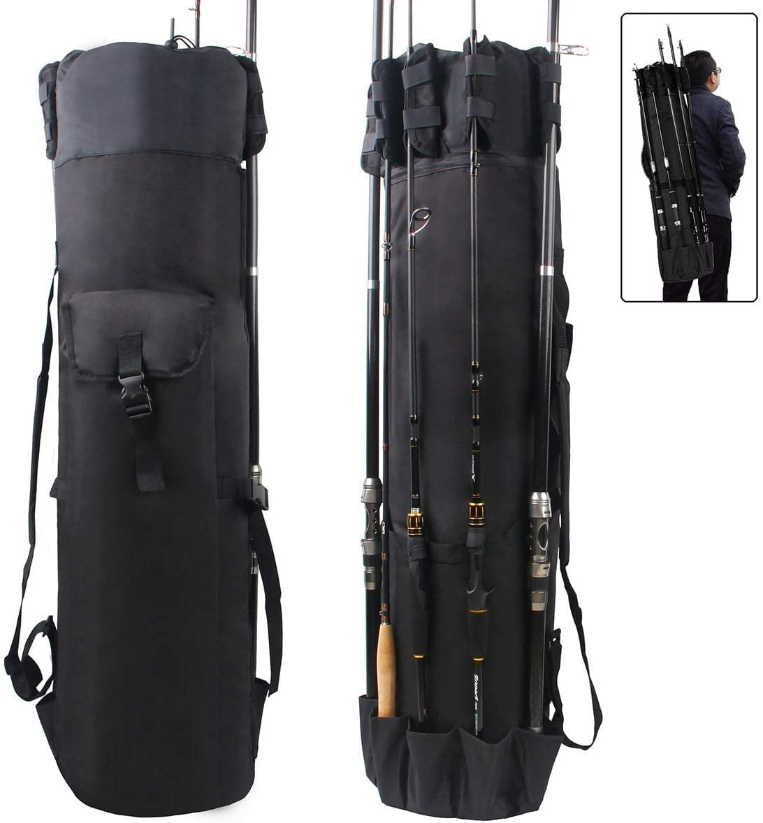 Tomshine Waterproof Pvc Fishing Rod Bag Fishing Pole Carrying Bag Case For Fishing Rod Bait Line Tackle Storage Bag Other