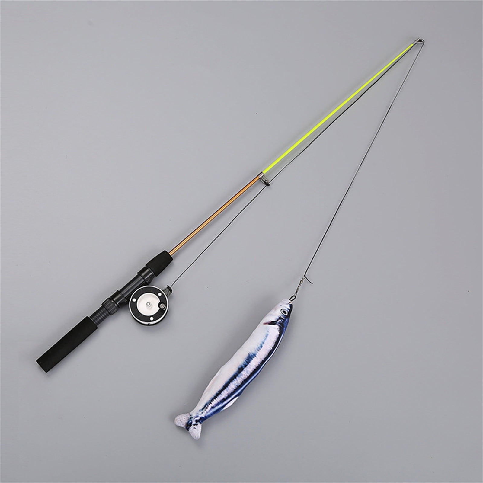 Fishing Rod Cat Toy Pulley Telescopic Fishing Rod Cat Toy Manual Reel ...
