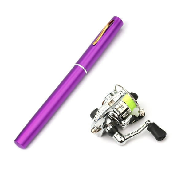 Fishing Rod Fishing Rod for Salt/Freshwater Fishing Pen Shaped Telescopic Portable Pocket Fishing Rod