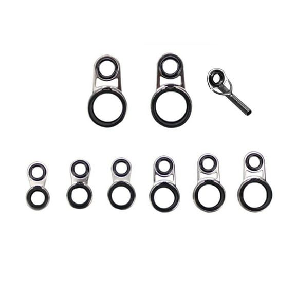 Fishing Rod Guides Replacement Ceramic Fishing Rod Guide Rings Casting Fishing Rod Eyelet Repair Set Guides Rod Eyelets