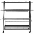 Fishing Rod Holder for 15-Rods, Mobile Fishing Pole Rack Cart with ...