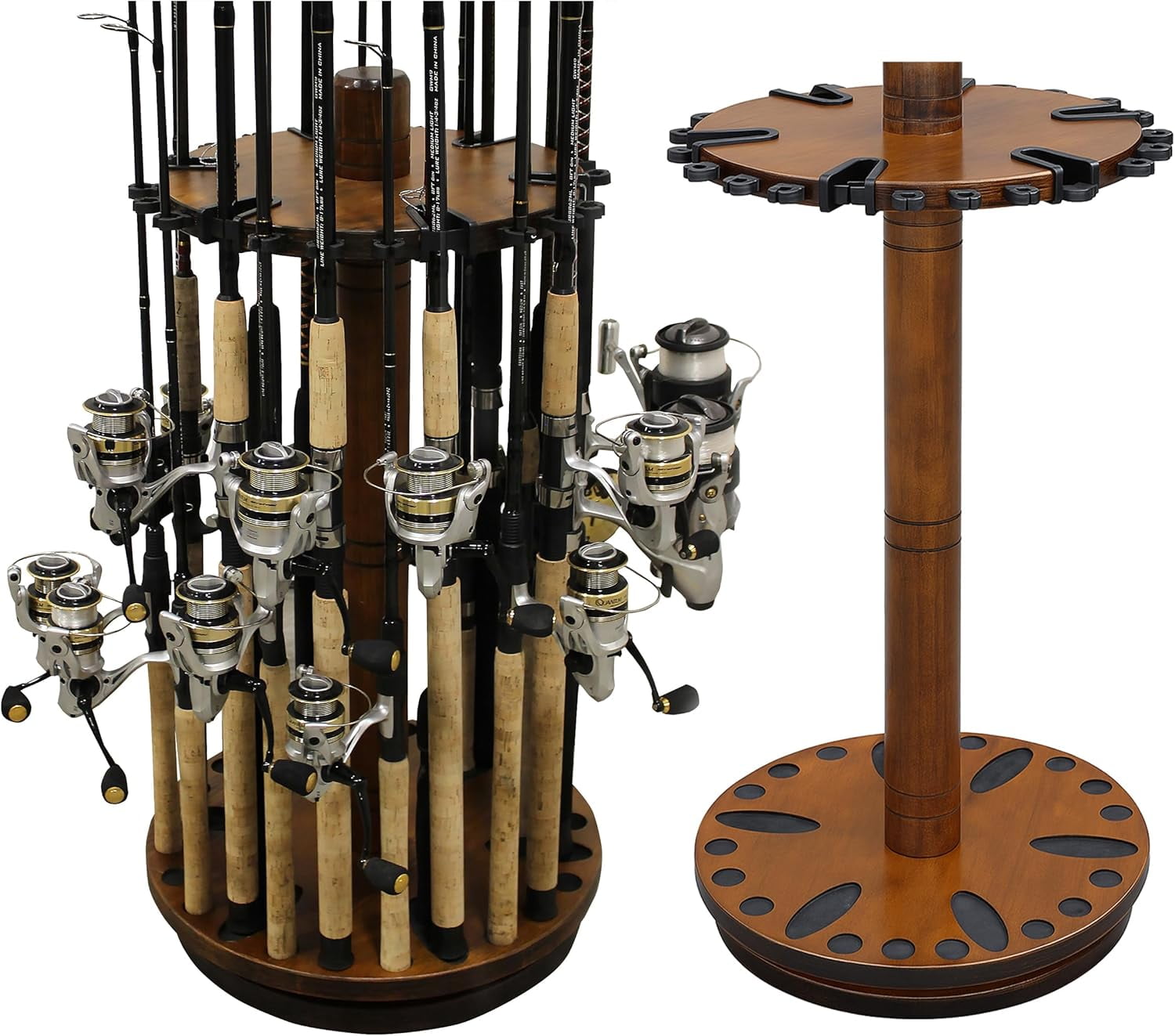 Reels Rack Turf Fishing Rod Holder - 360 Spinning Rack for Garage Organization and ...