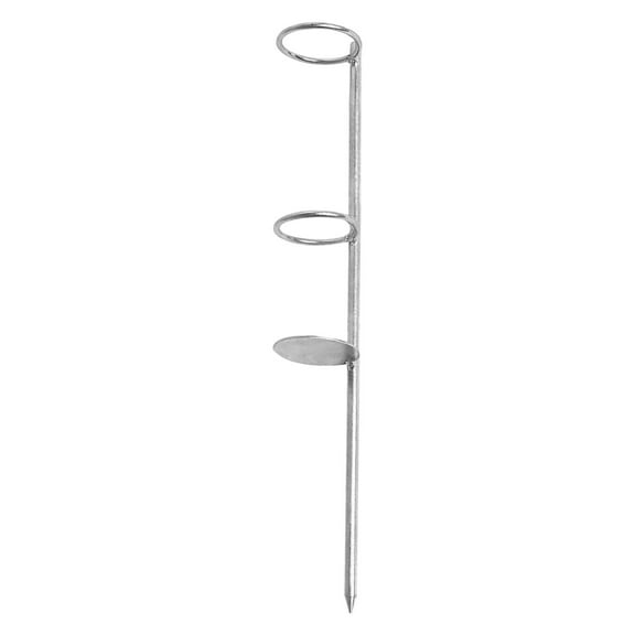 Fishing Rod Holder under $5! CQCYD Fishing Rod Holder Stand, Double Loop Ground Plug Mount Stainless Steel Base, Stable Support for Shore Pier Beach Angling