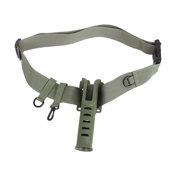Fishing Rod Holder Belt-Adjustable Waist Wading Belts for Men with Portable Pole Inserter for Spinning Casting Reel,Outdoor Surf Kayak Fly Fishing Gear Accessories Wader Strap,Army Green