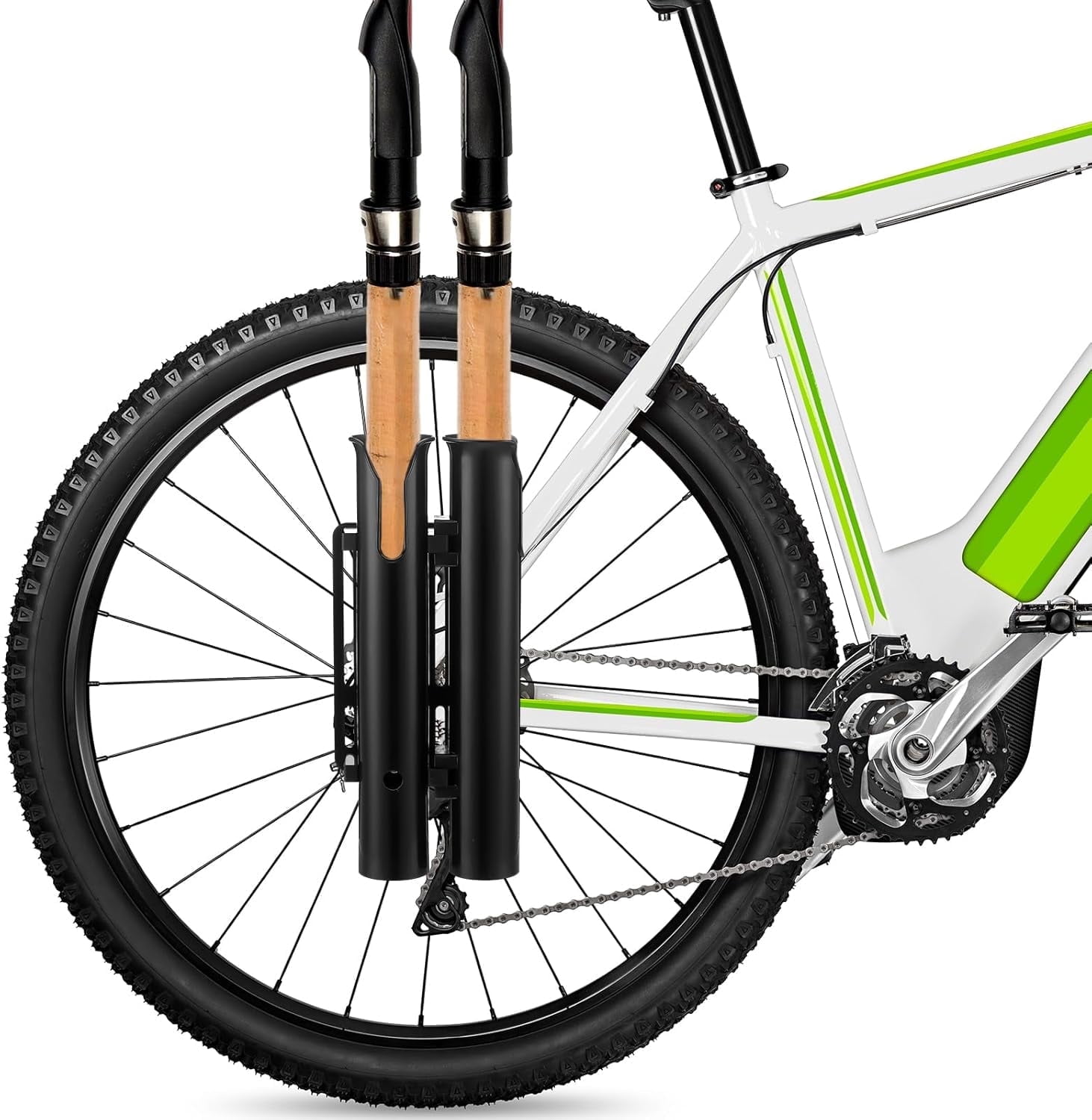 Fishing Rod Holder for Bike 2 Tubes Rod Holder Bicycle Fishing Rod Rack ...