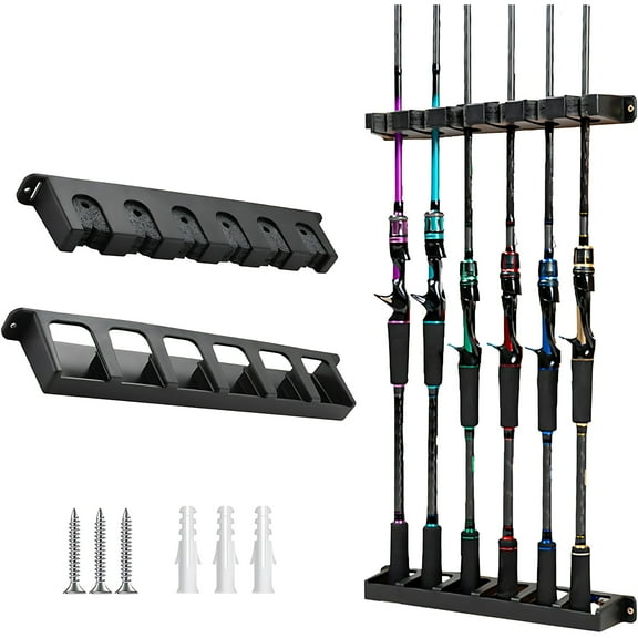 Wall Mounted Fishing Rod Rack