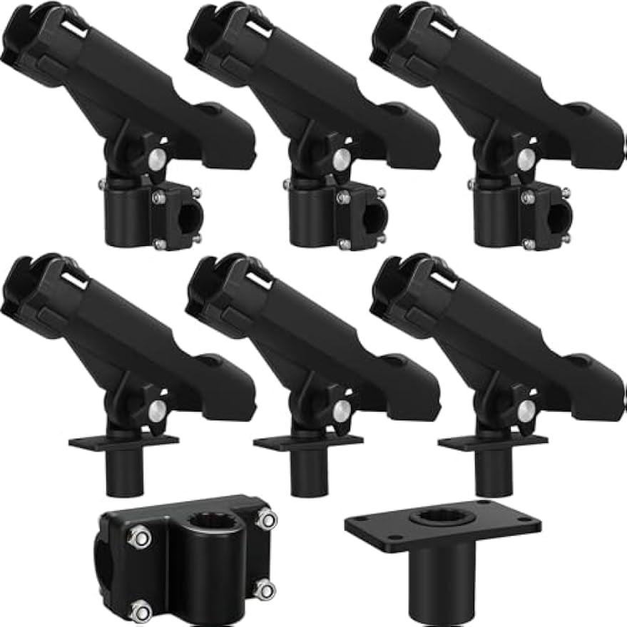 Fishing Rod Holder for Boat Adjustable Rod Racks with Side Mount Bulk ...