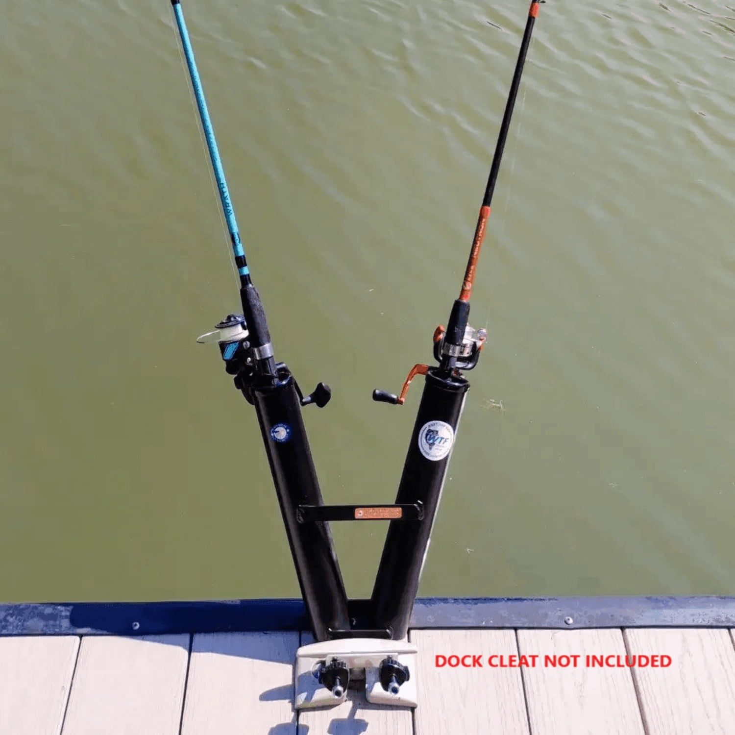 Fishing Rod Holder for Docks and Piers, Dock-It Fisher, 2 Rod Capacity - What The Fish Fishing Gear