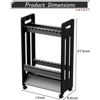 Fishing Rod Holder for 16 Rods, Vertical Garage Storage with Casters, Fishing Gift for Men