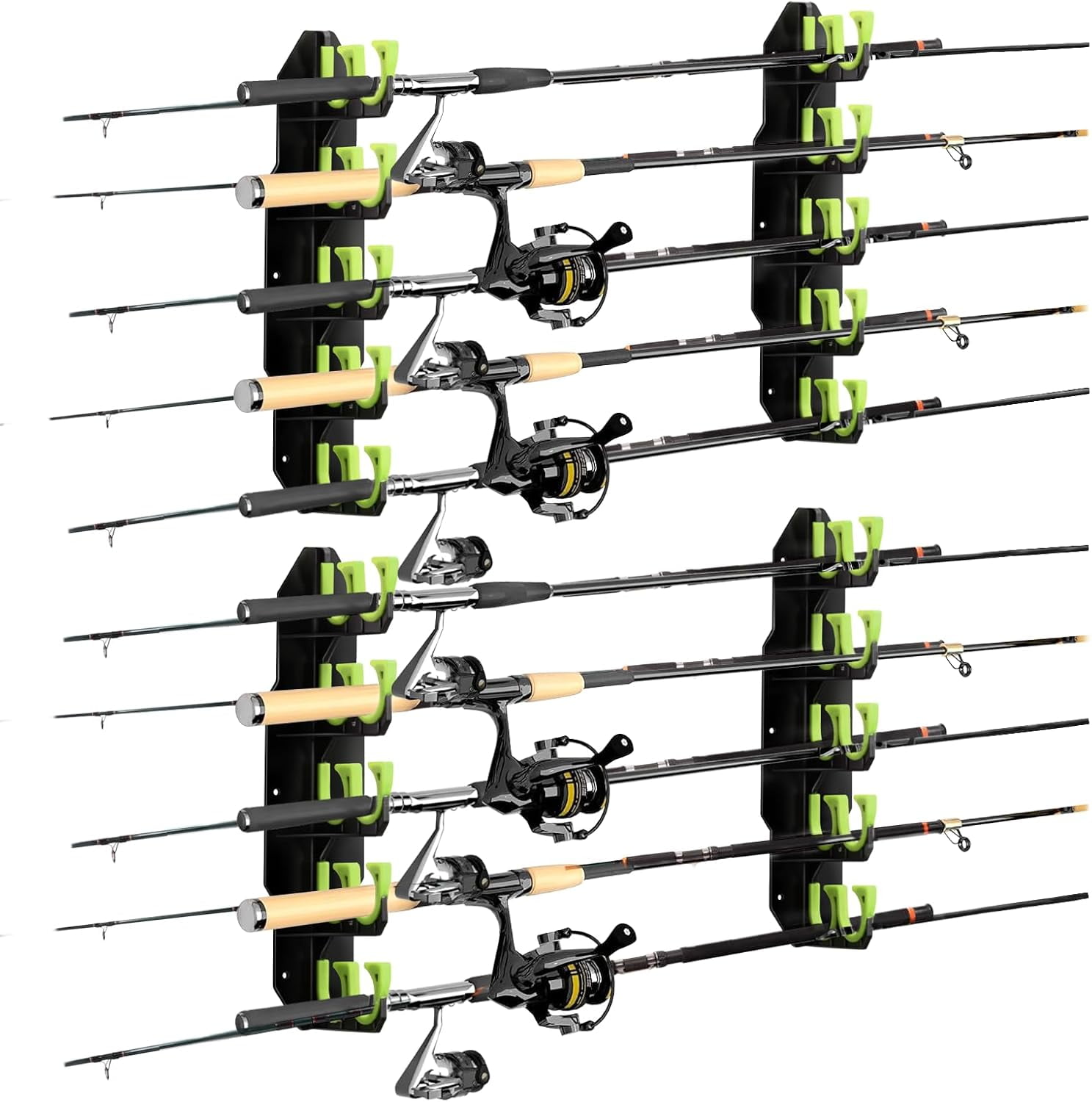 Rod Holder Risers Adoreal Fishing Rod Holders, Holds Up to 10 Rods for Wall or Ceiling ...