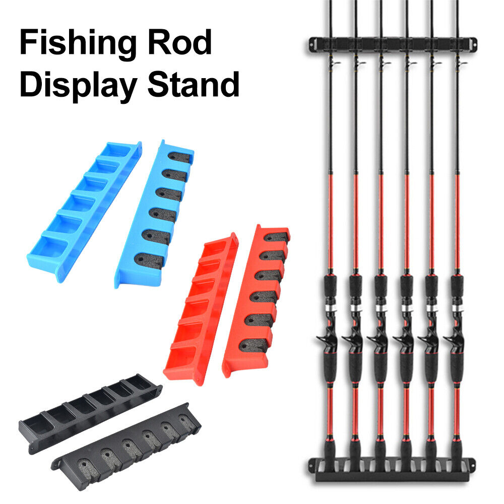 Fishing Rod Rack Vertical Holder Wall Mount Storage Horizontal Boat