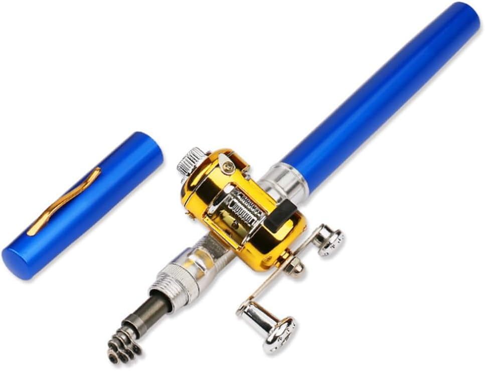 Fishing Rod Reel Combo Set, Metal Pocket Pen Fishing Rod Pole Reel
