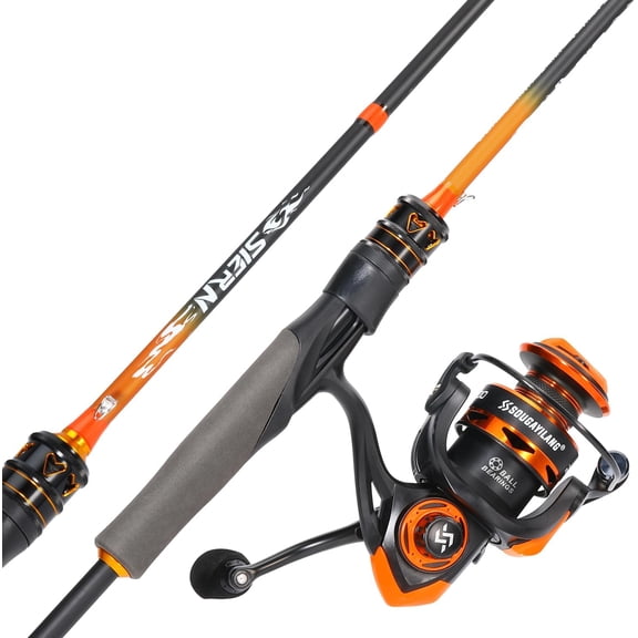 Fishing Rod & Reel Combo, Spinning & Baitcaster Combo, IM6 Graphite 2Pc Blanks, EVA Handle, Simple Hook Keeper, Stainless Steel Guides with Ceramic Rings