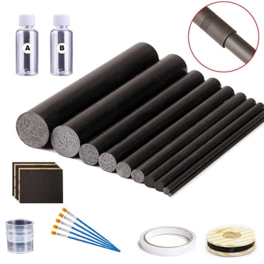 Fishing Rod Repair Kit Complete,Full Supplies With Glue For Freshwater & Saltwater Broken Fishing Pole Repair With Carbon Fiber Sticks,Rod Building Epoxy Finish, Wrapping Thread And Tape