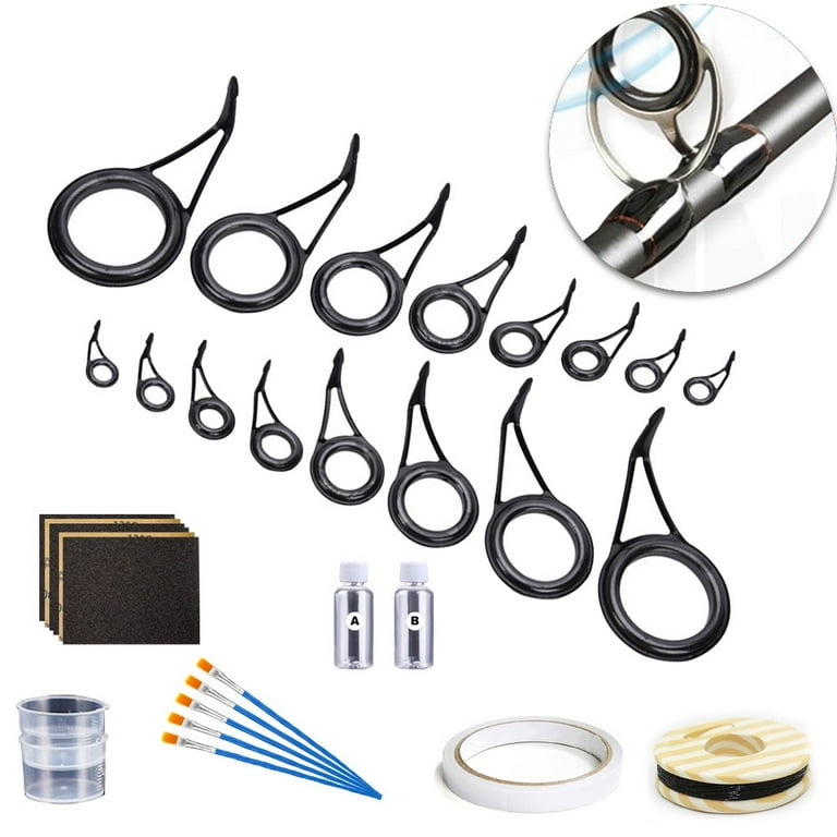 Fishing Rod Repair Kit for Fishing Pole Eyelets Replacement with Rod Guides