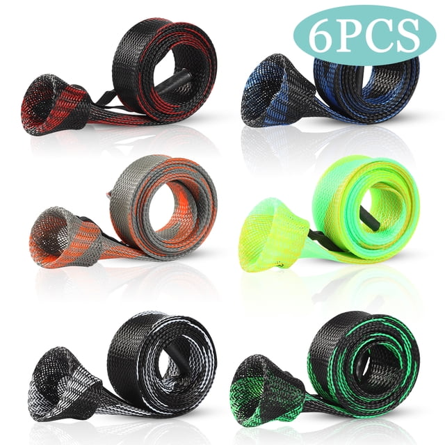 Fishing Rod Sleeve Fishing Rod Sock Rod Cover Braided Mesh Rod ...