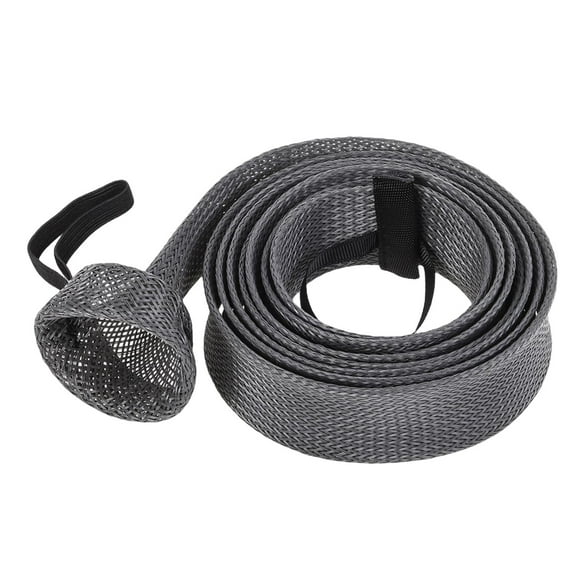 Fishing Rod Sock Fishing Rod Sleeve Rod Cover Braided Mesh Rod Pole Gloves Fishing Tool for Casting Sea Fishing Gray