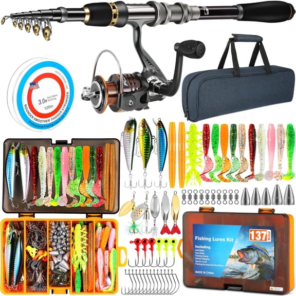 Fishing Rod Telescopic And Reel Combo Collapsible Travel Pole Starter Kit Carbon Fiber Rods 12 +1 Bearings Stainless Steel Gifts For Men Adults