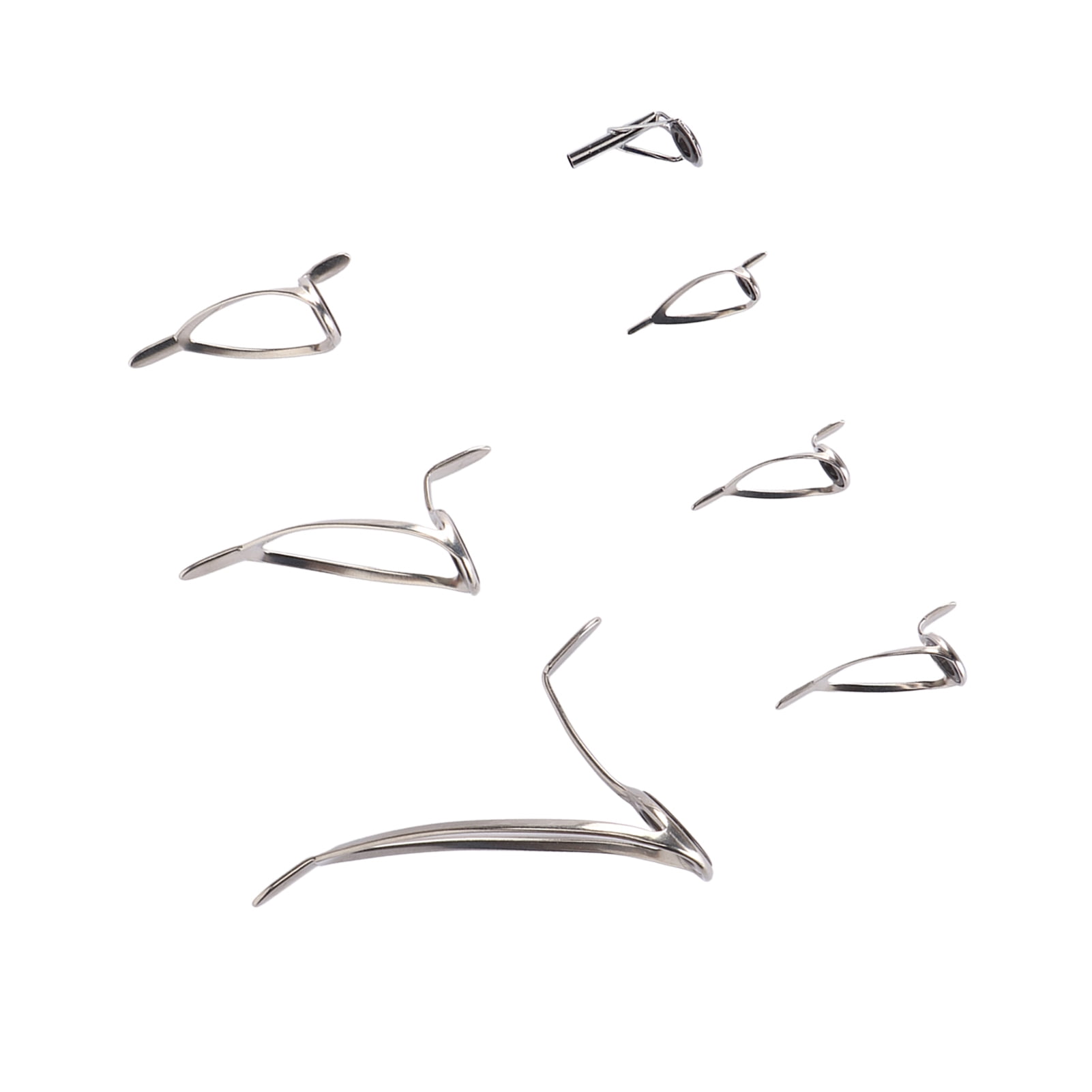 Fishing Rod Tip Repair Kit, Steel Ceramic Guides Double Legs Portable