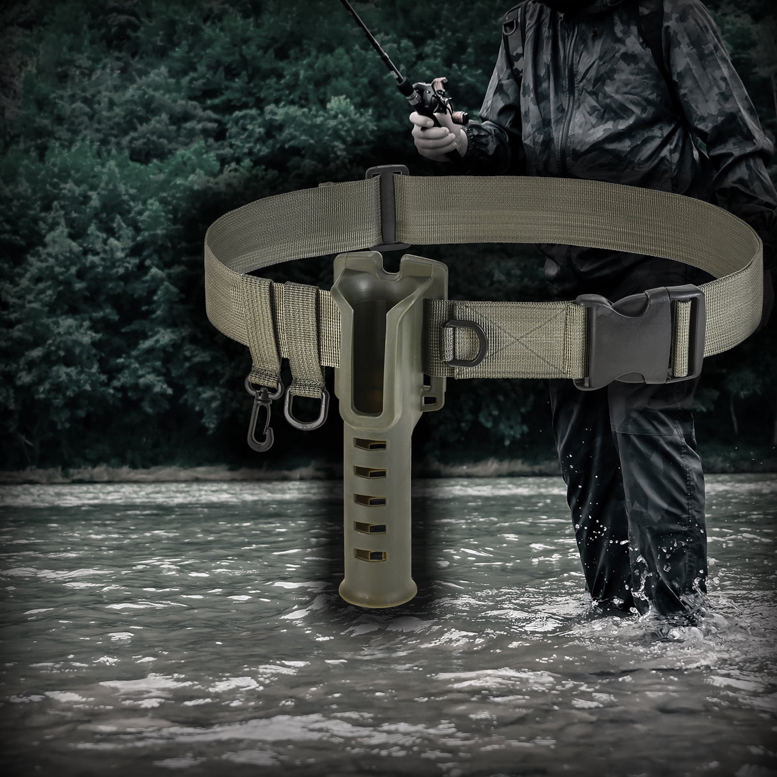 Fishing Rod Waist Bracket Multifunctional Adjustable Portable Outdoor ...