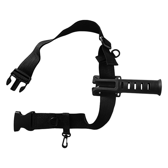 Fishing Rod Waist Bracket Wear-resistant Lightweight Adjustable Plunger Portable Waist Belt Rod Inserter Pole Bracket for Fisherman-Black