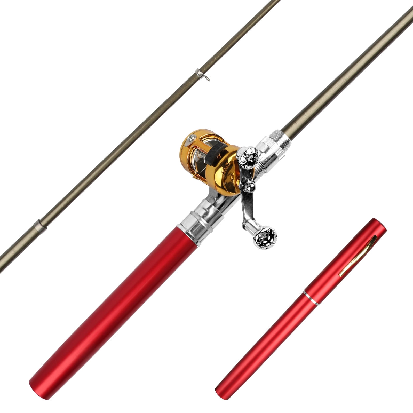 Fishing Rod and Reel Combo, EEEkit Spinning Fishing Rod, 5 Sections 35inch,  Saltwater Freshwater Fishing Rod Kit, Fishing Starter Set