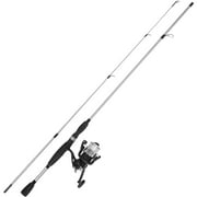 Fishing Rod and Reel Combo Spinning Reel Fishing Pole Fishing Gear for Bass and Trout Fishing Silver ? Lake Fishing Strike Series by Wakeman