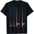 thumbnail image 1 of Fishing Rods American Flag T-Shirt, 1 of 4