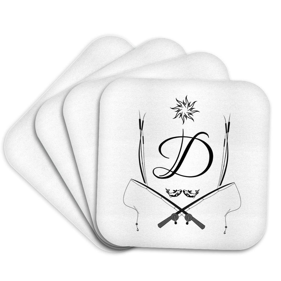 3drose, Fishing Rods, Fish, Sun, Cattail Plant. Charming Letter D, Set ...