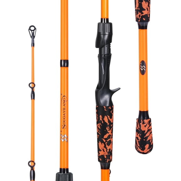 Fishing Rods, IM7 Graphite Blank Casting & Spinning Rods2 Pieces Rods with EVA Handle for Bass, Trout, Walleye, Catfish Etc