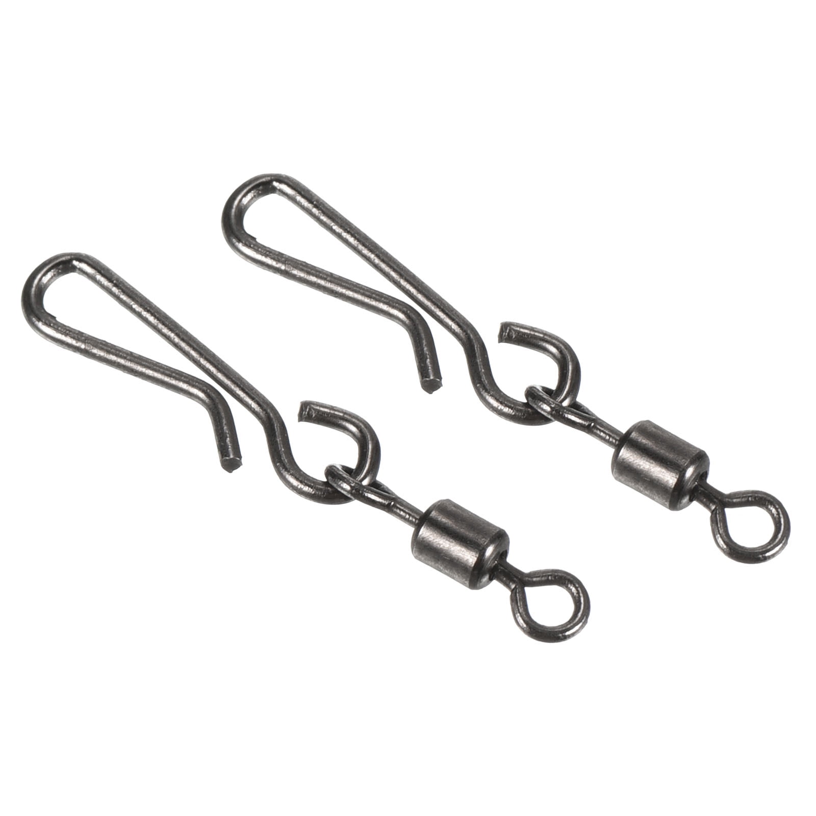 Fishing Rolling Swivel with Hanging Snap, 24lb Stainless Steel Fishing Terminal Tackle, Black 60 Pack Fishing Rolling Swivel with Hanging Snap, 24lb Stainless Steel Fishing Terminal Tackle, Black 60 Pack