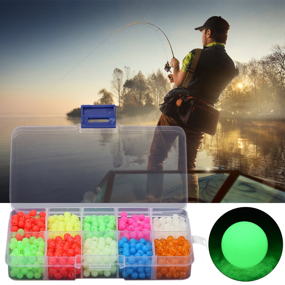 Fishing Round Beads,1000pcs/Box Luminous Glow Beads Fishing Tackle Lures  Tools Accessory For Outdoor Fishing, Bead Fishing Lures 